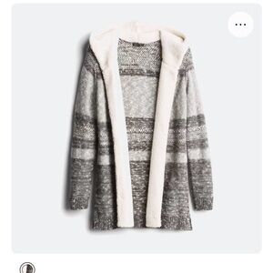 Lety & Me X-Large Sherpa trim hooded cardigan